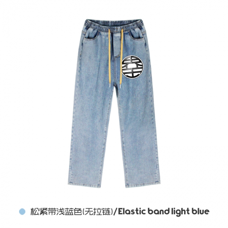DRAGON BALL  Elasticated No-Zip Denim Trousers from M to 3XL NZCK02-4