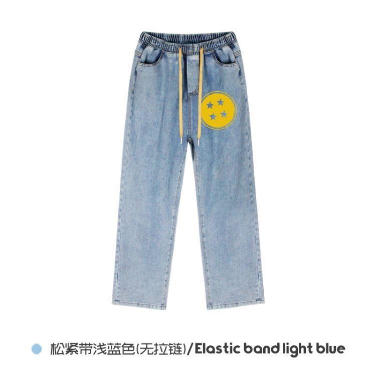 DRAGON BALL  Elasticated No-Zip Denim Trousers from M to 3XL NZCK02-5