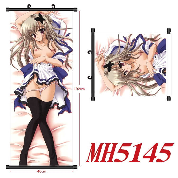 Magic Maiden Anime black Plastic rod Cloth painting Wall Scroll 40X102CM MH5145