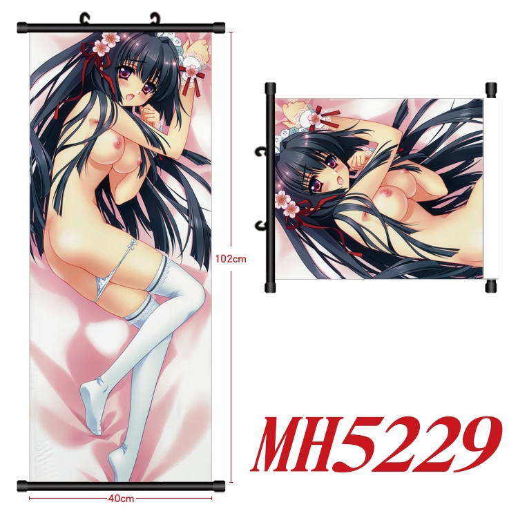 Magic Maiden Anime black Plastic rod Cloth painting Wall Scroll 40X102CM MH5229