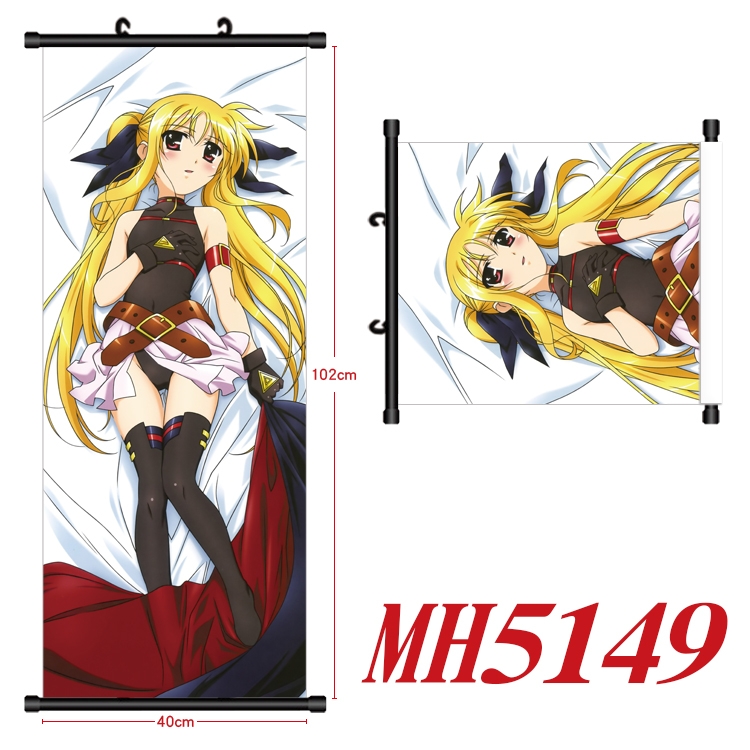Magic Maiden Anime black Plastic rod Cloth painting Wall Scroll 40X102CM  MH5149