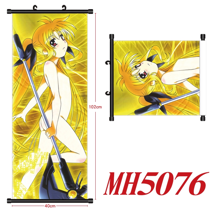 Magic Maiden Anime black Plastic rod Cloth painting Wall Scroll 40X102CM MH5076