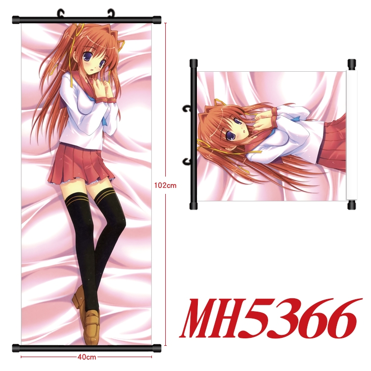 Magic Maiden Anime black Plastic rod Cloth painting Wall Scroll 40X102CM   MH5366