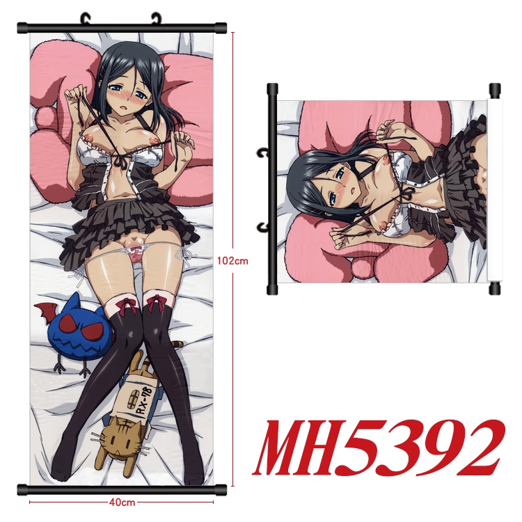 Magic Maiden Anime black Plastic rod Cloth painting Wall Scroll 40X102CM MH5392
