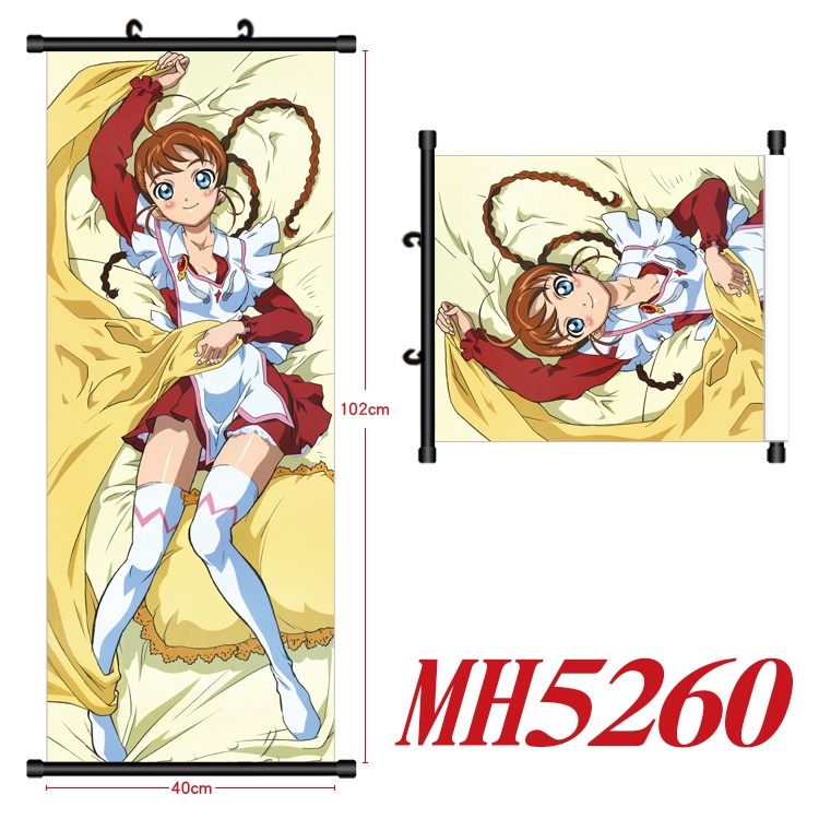 Magic Maiden Anime black Plastic rod Cloth painting Wall Scroll 40X102CM   MH5260