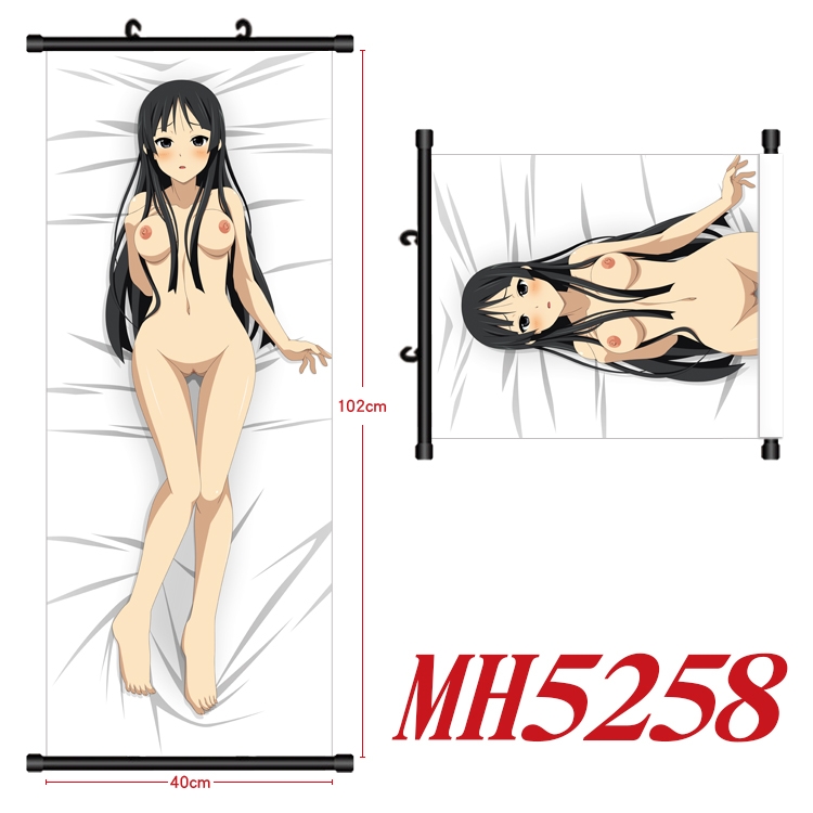 K-ON! Anime black Plastic rod Cloth painting Wall Scroll 40X102CM  MH5258