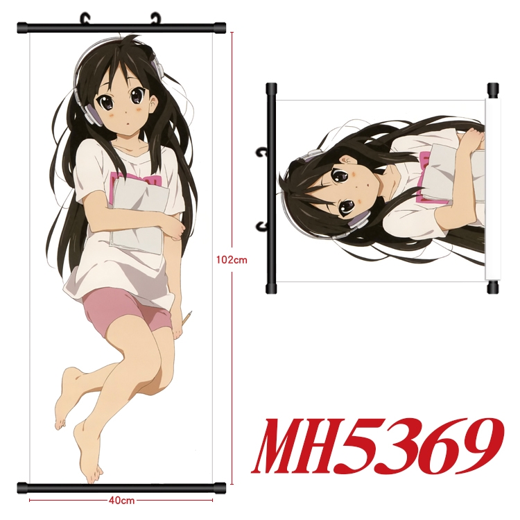 K-ON! Anime black Plastic rod Cloth painting Wall Scroll 40X102CM   MH5369