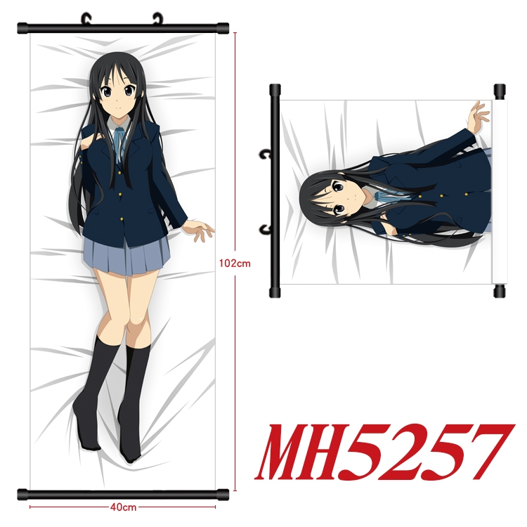 K-ON! Anime black Plastic rod Cloth painting Wall Scroll 40X102CM MH5257