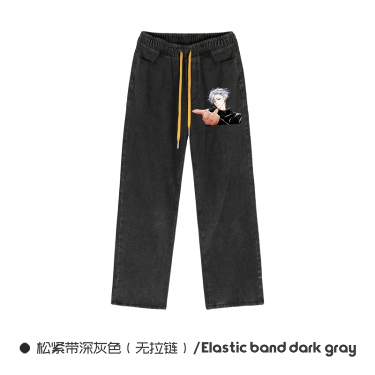 Jujutsu Kaisen  Elasticated No-Zip Denim Trousers from M to 3XL NZCK01-11