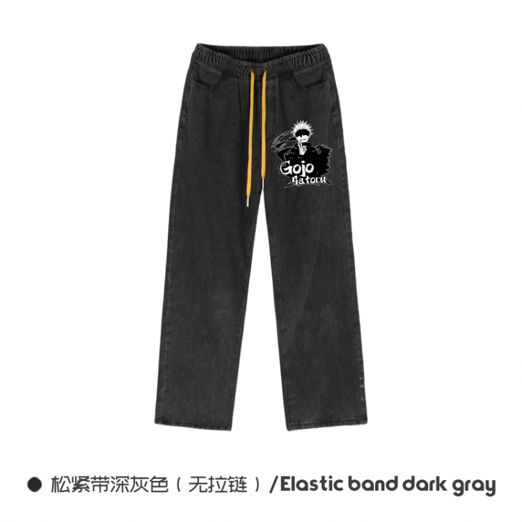 Jujutsu Kaisen  Elasticated No-Zip Denim Trousers from M to 3XL NZCK01-2