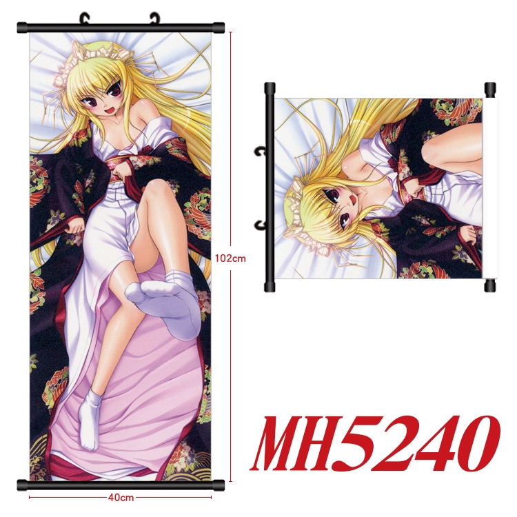 chendang gaya Anime black Plastic rod Cloth painting Wall Scroll 40X102CM MH5240