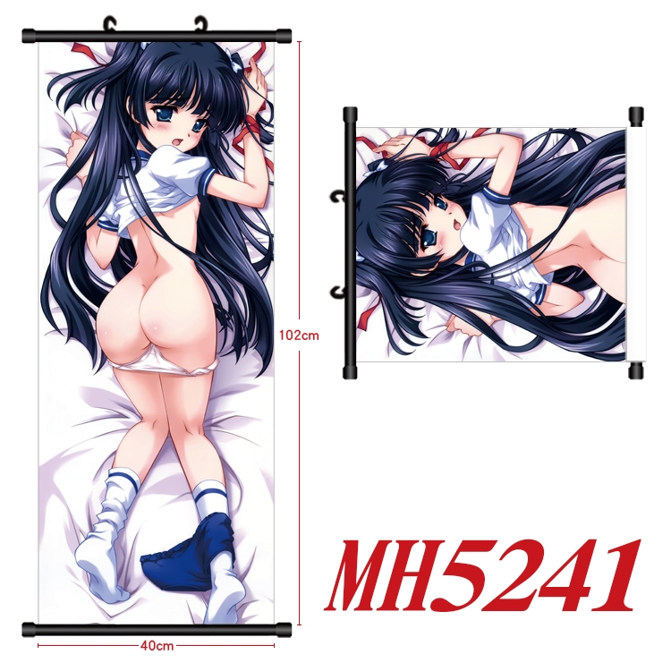 chendang gaya Anime black Plastic rod Cloth painting Wall Scroll 40X102CM MH5241