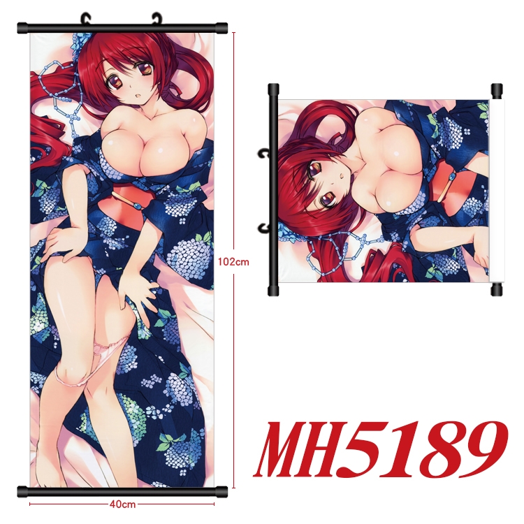 Queen's Blade Anime black Plastic rod Cloth painting Wall Scroll 40X102CM MH5082