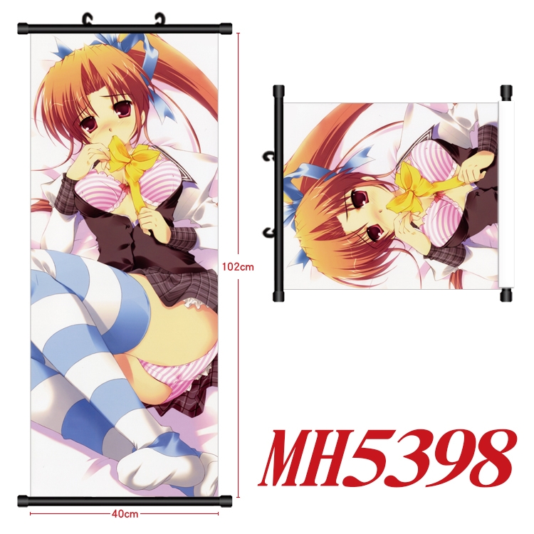 Nogizaka Haruka's Secret Anime black Plastic rod Cloth painting Wall Scroll 40X102CM MH5398