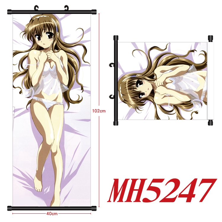 Nogizaka Haruka's Secret Anime black Plastic rod Cloth painting Wall Scroll 40X102CM MH5247