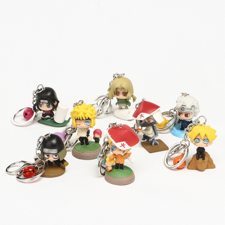 Naruto bell Pocket Figure Keychain 5cm a set of 5