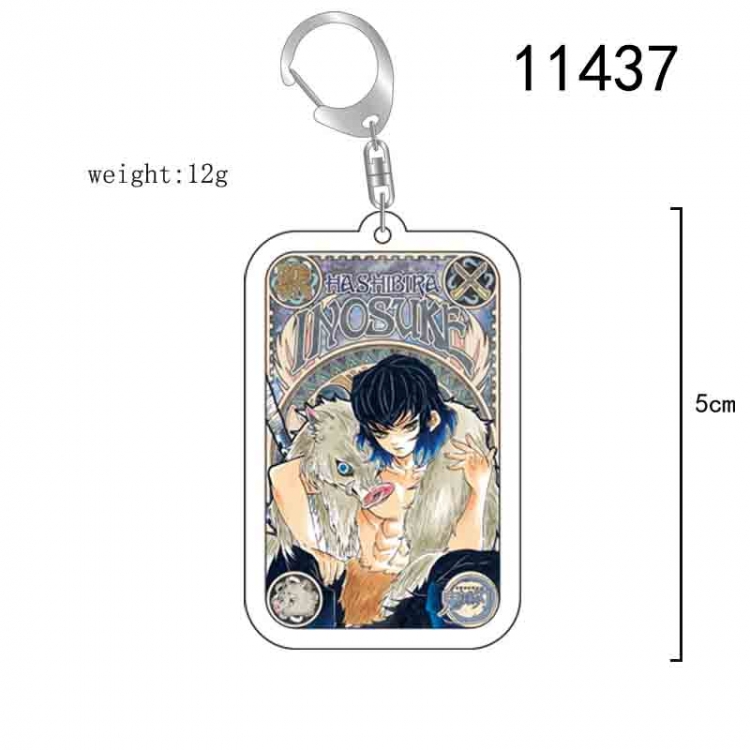 Demon Slayer Kimets  Anime acrylic Key Chain  price for 5 pcs 11437