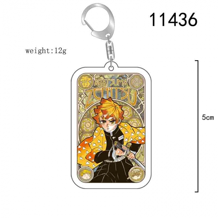 Demon Slayer Kimets  Anime acrylic Key Chain  price for 5 pcs 11436