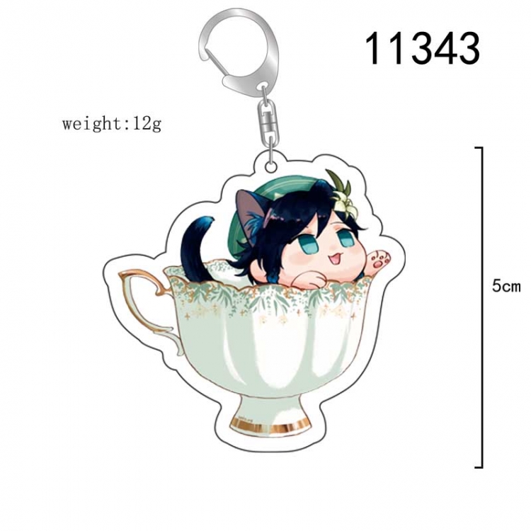 Genshin Impact  Anime acrylic Key Chain  price for 5 pcs 11343