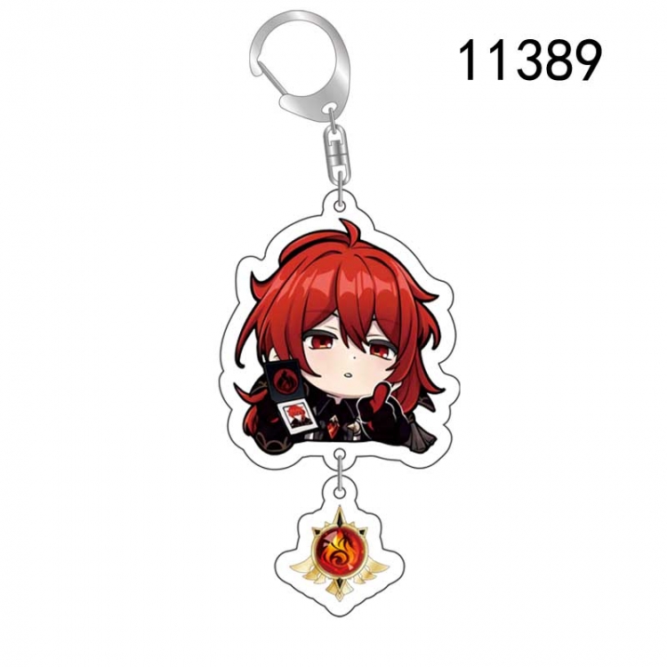 Genshin Impact  Anime acrylic Pendant Key Chain  price for 5 pcs 11389