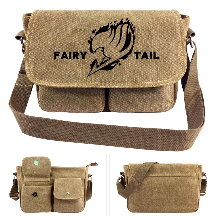 Fairy tail Anime peripheral canvas shoulder bag shoulder bag 7x28x20cm