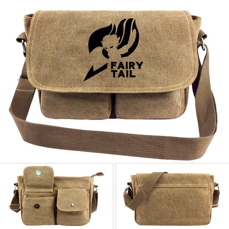 Fairy tail Anime peripheral canvas shoulder bag shoulder bag 7x28x20cm