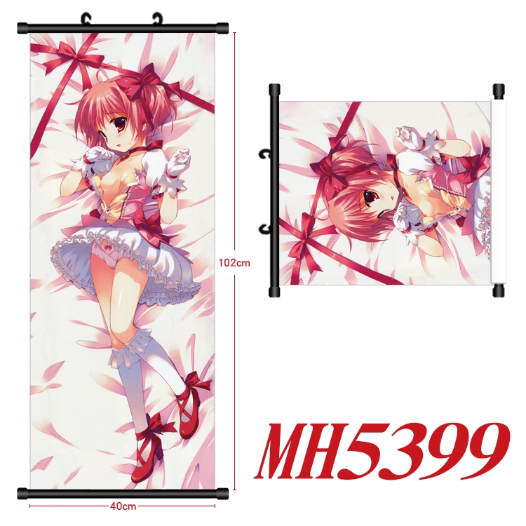 Magic Maiden Anime black Plastic rod Cloth painting Wall Scroll 40X102CM  MH5399