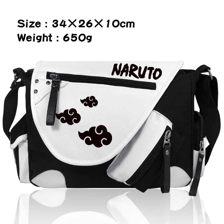 Naruto PU Colorblock Leather Shoulder Crossbody Bag 34x26x10cm