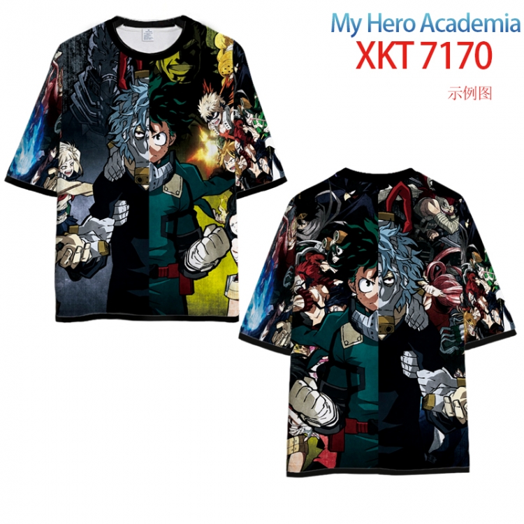 My Hero Academia Full Color Loose short sleeve cotton T-shirt  from S to 4XL  XKT 7170