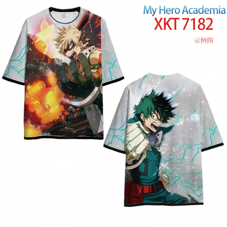 My Hero Academia Full Color Loose short sleeve cotton T-shirt  from S to 4XL   XKT 7182