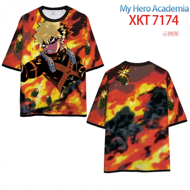 My Hero Academia Full Color Loose short sleeve cotton T-shirt  from S to 6XL XKT 7174