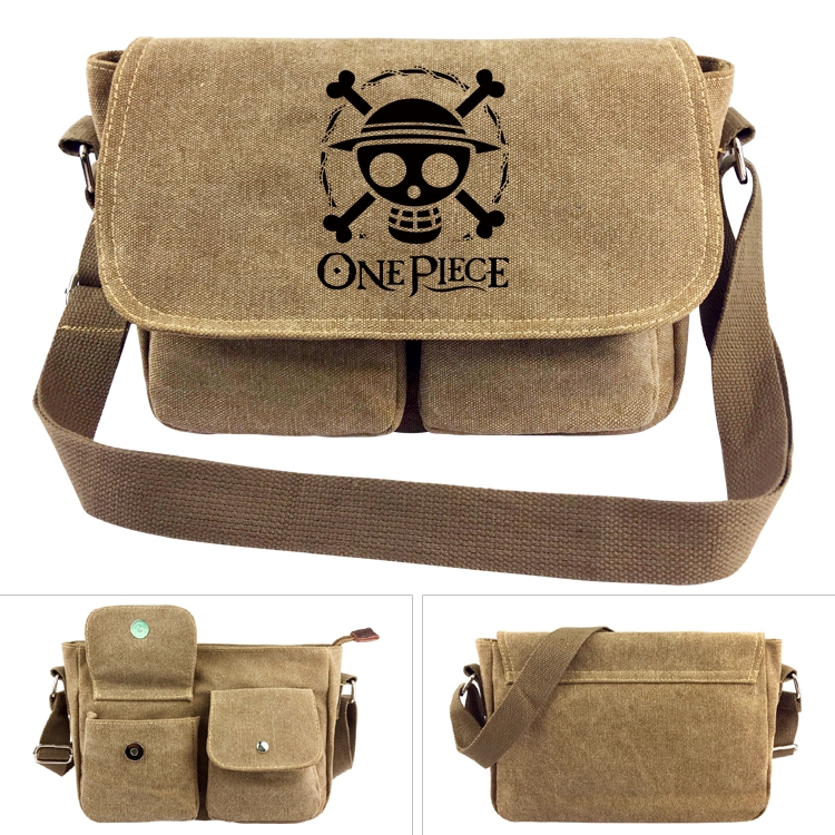 One Piece Anime peripheral canvas shoulder bag shoulder bag 7x28x20cm