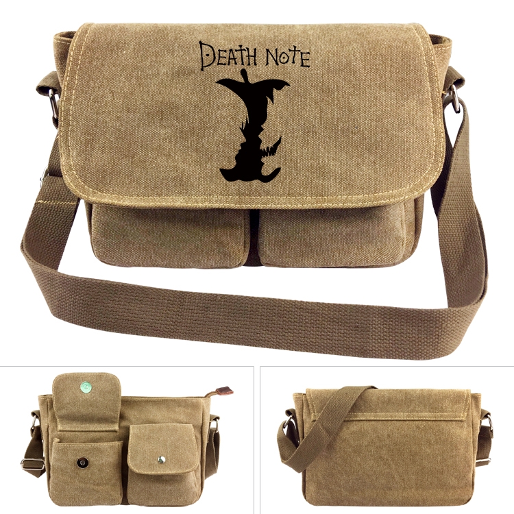 Death note  Anime peripheral canvas shoulder bag shoulder bag 7x28x20cm
