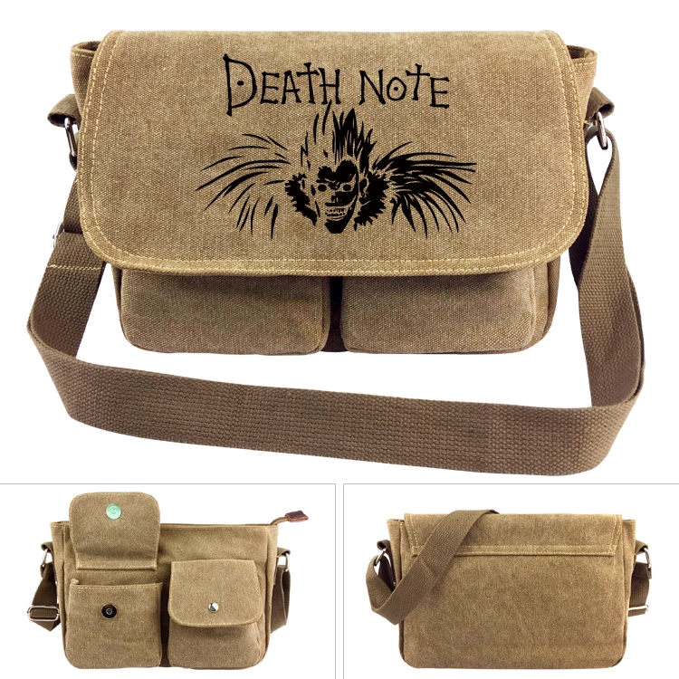 Death note  Anime peripheral canvas shoulder bag shoulder bag 7x28x20cm