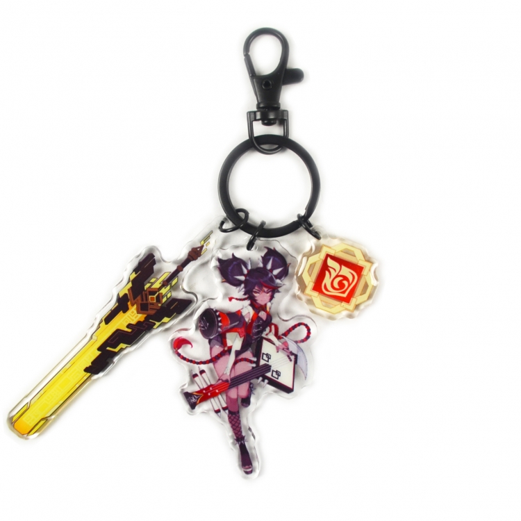 Genshin Impact Acrylic bell key chain bag pendant jewelry price for 2 pcs 