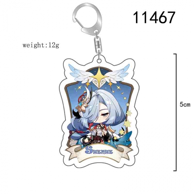 Genshin Impact Anime acrylic Key Chain  price for 5 pcs 11467