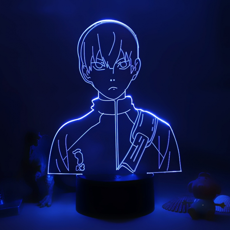 JoJos Bizarre Adventure 3D night light USB touch switch colorful acrylic table lamp BLACK BASE 720