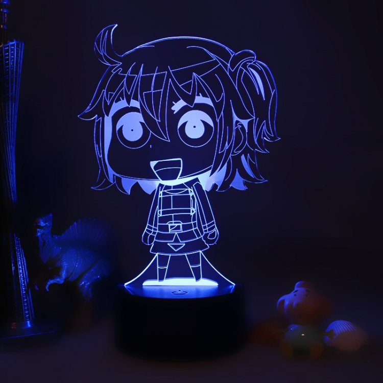 Shingeki no Kyojin 3D night light USB touch switch colorful acrylic table lamp BLACK BASE 