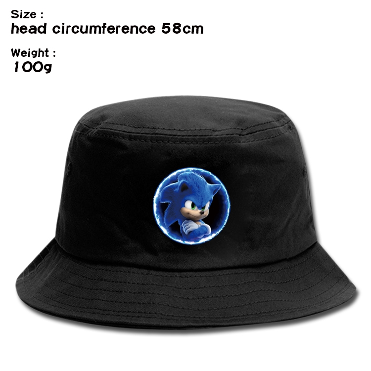 Sonic the Hedgehog Anime canvas fisherman hat sun hat 58cm