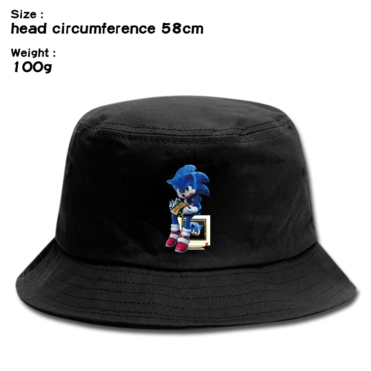 Sonic the Hedgehog Anime canvas fisherman hat sun hat 58cm