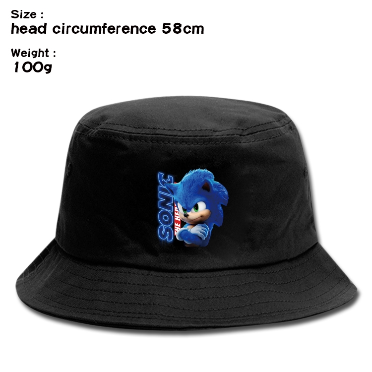 Sonic the Hedgehog Anime canvas fisherman hat sun hat 58cm