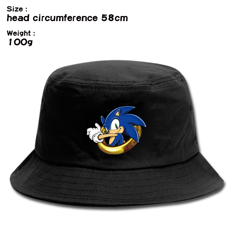 Sonic the Hedgehog Anime canvas fisherman hat sun hat 58cm