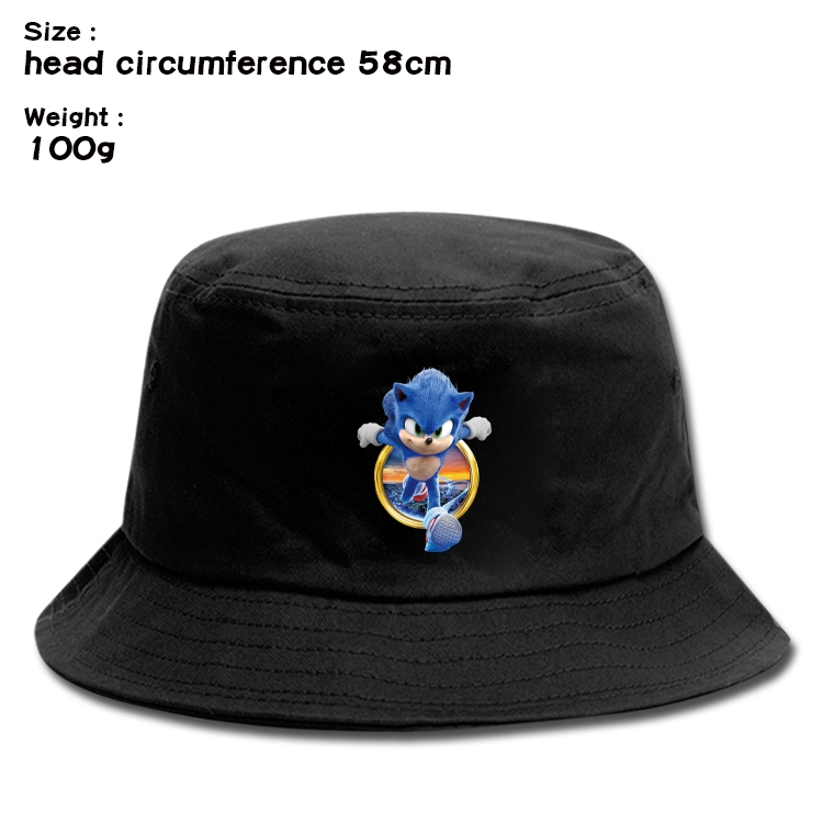 Sonic the Hedgehog Anime canvas fisherman hat sun hat 58cm