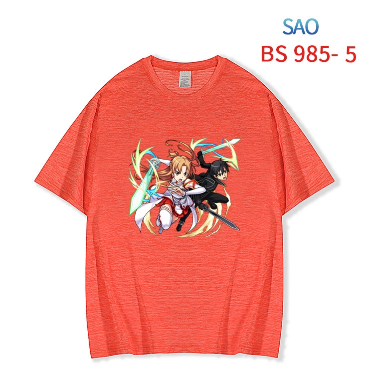 Sword Art Online New ice silk cotton loose and comfortable T-shirt from XS to 5XL  BS-985-5
