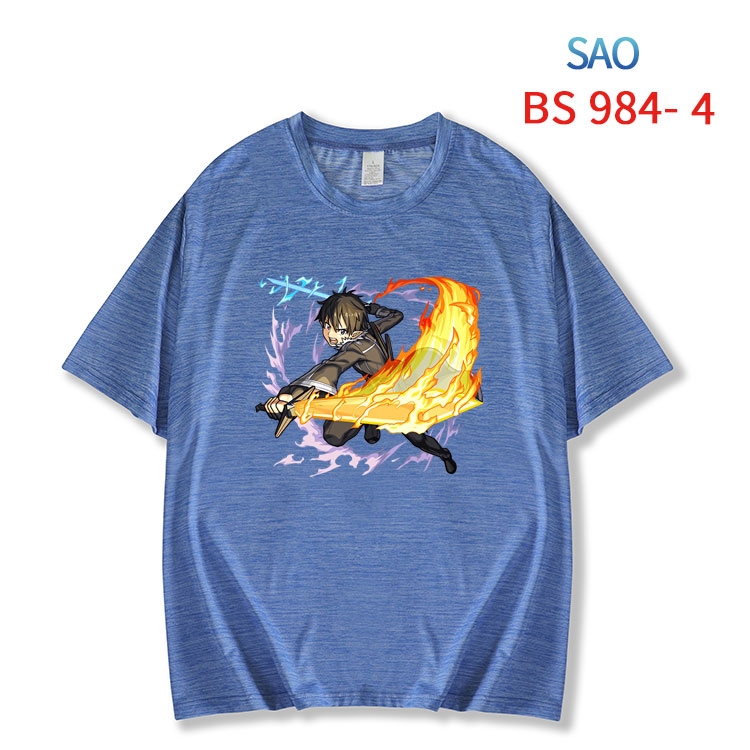 Sword Art Online New ice silk cotton loose and comfortable T-shirt from XS to 5XL  BS-984-4