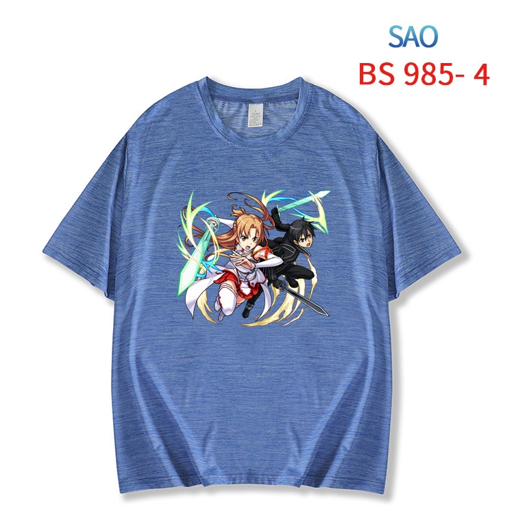 Sword Art Online New ice silk cotton loose and comfortable T-shirt from XS to 5XL  BS-985-4