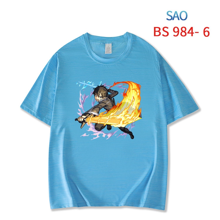 Sword Art Online New ice silk cotton loose and comfortable T-shirt from XS to 5XL  BS-984-6