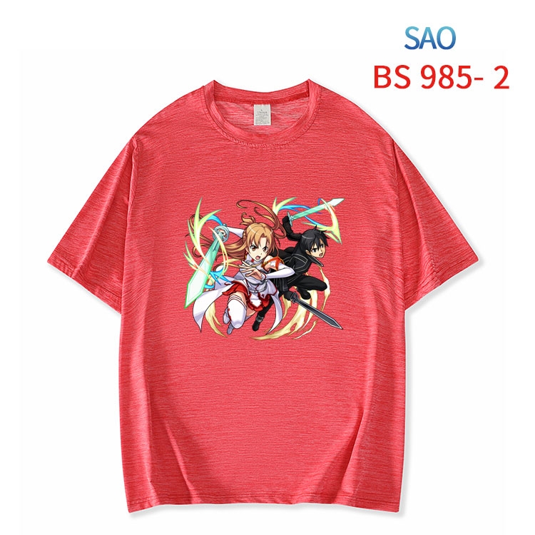 Sword Art Online New ice silk cotton loose and comfortable T-shirt from XS to 5XL  BS-985-2