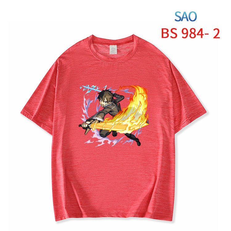Sword Art Online New ice silk cotton loose and comfortable T-shirt from XS to 5XL BS-984-2