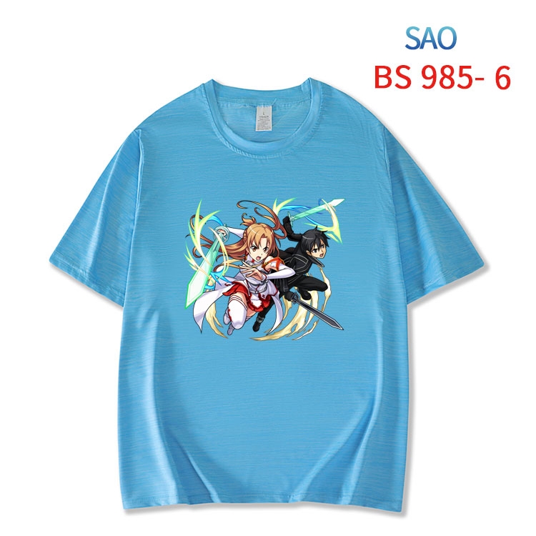 Sword Art Online New ice silk cotton loose and comfortable T-shirt from XS to 5XL  BS-985-6